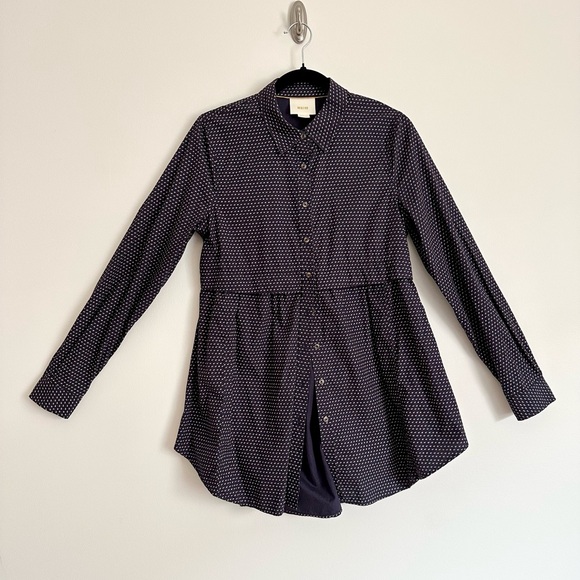 Maeve Purple Patterned Button Down Tunic - Picture 3 of 8